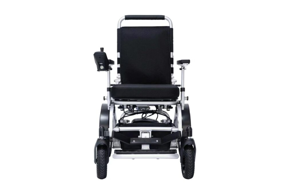 Ranger Capri folding power wheelchair, front view