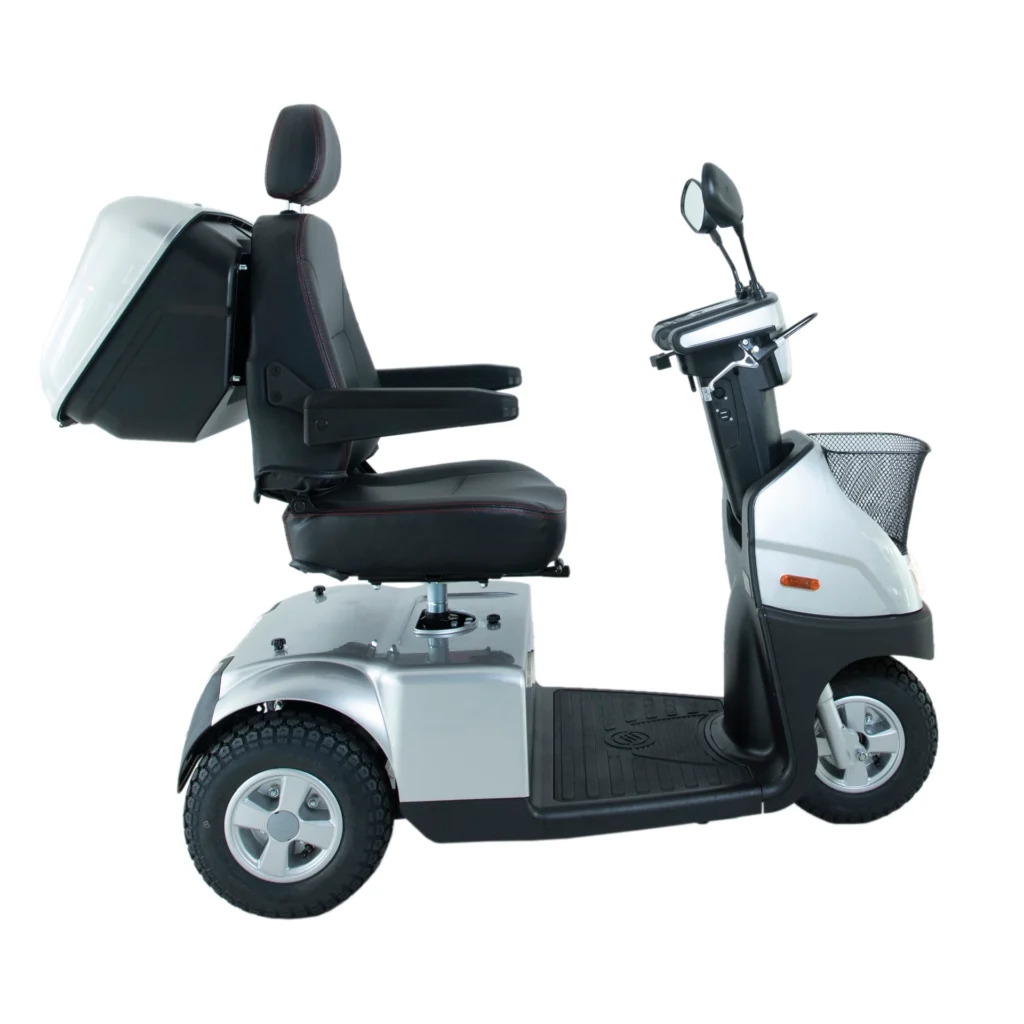 Side View Silver Afiscooter C3 Mobility Scooter